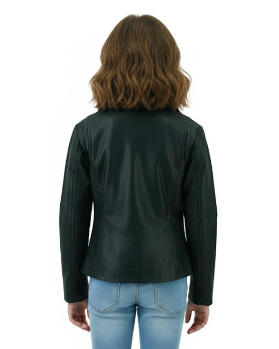 ΔΕΡΜΑΤΙΝΟ ΠΑΙΔΙΚΟ ΜΠΟΥΦΑΝ ΚΩΔΙΚΟΣ: 37-C-LADY-BIKER-KIDS (D.GREEN) - Image 3