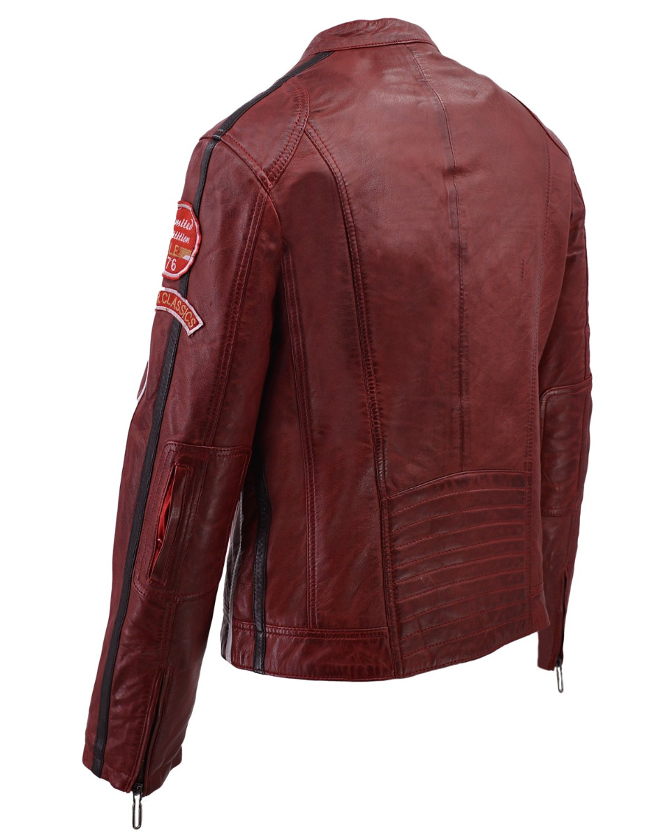 ΔΕΡΜΑΤΙΝΟ ΓΥΝΑΙΚΕΙΟ BIKER ΜΠΟΥΦΑΝ ΚΩΔΙΚΟΣ: 37-W-06 (RED) - Image 8