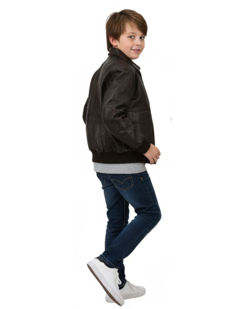 ΔΕΡΜΑΤΙΝΟ ΠΑΙΔΙΚΟ ΜΠΟΥΦΑΝ ΚΩΔΙΚΟΣ: 37-C-PILOT-KIDS (CHOCO-BROWN)