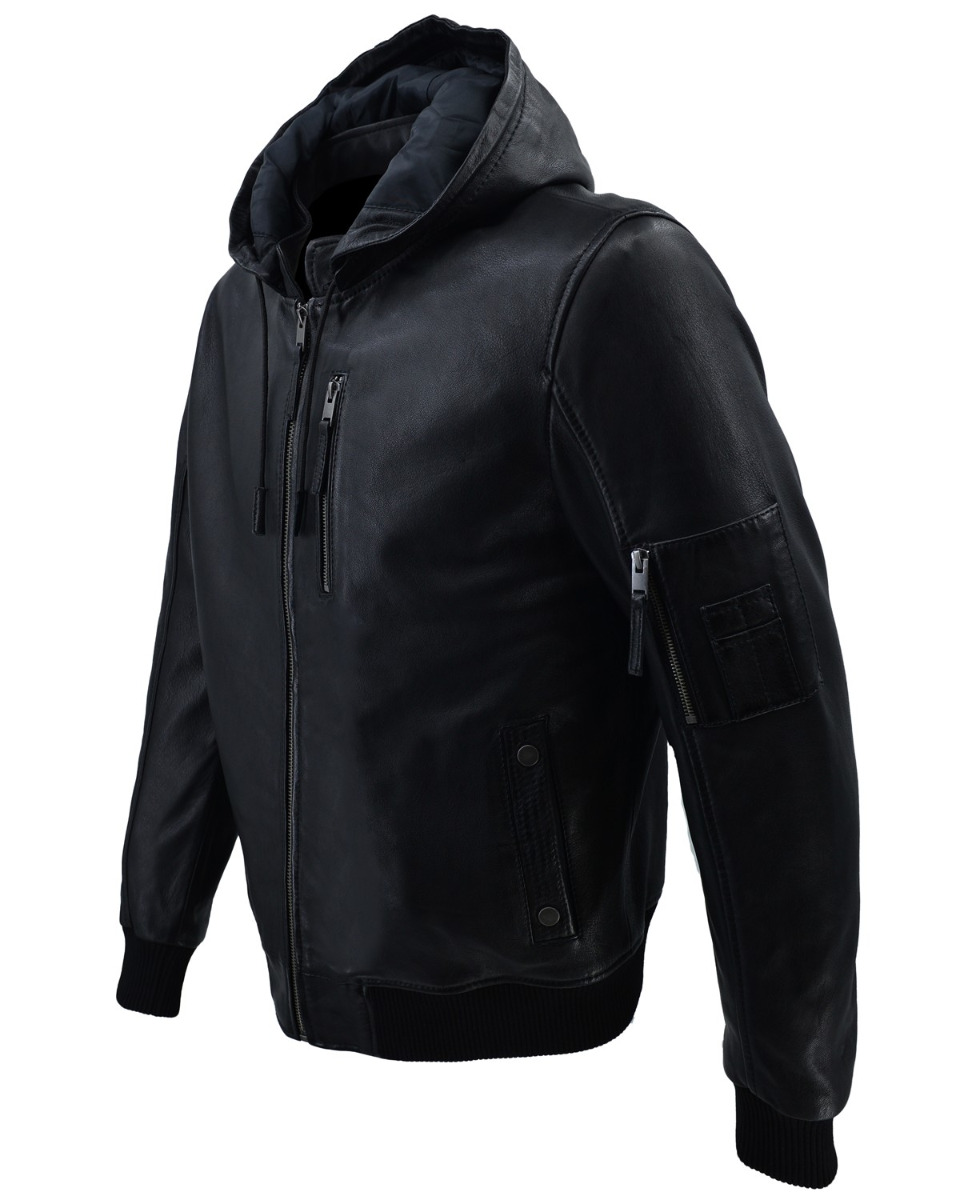 ΔΕΡΜΑΤΙΝΟ ΑΝΔΡΙΚΟ ΜΠΟΥΦΑΝ ΚΩΔΙΚΟΣ: 61-M-GMP-08 (BLACK) - Image 5