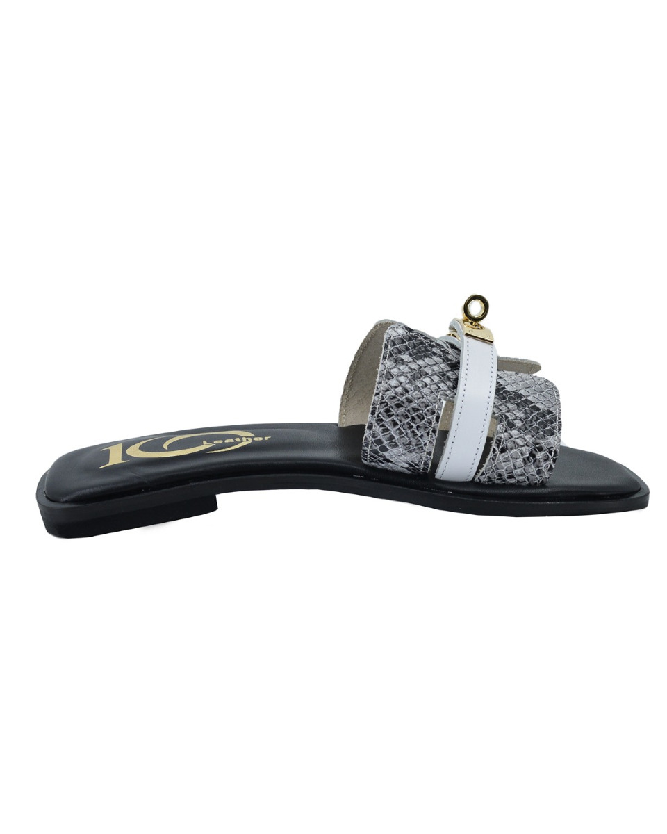 ΔΕΡΜΑΤΙΝΕΣ ΓΥΝΑΙΚΕΙΕΣ ΠΑΝΤΟΦΛΕΣ: 69-W-DIANA (SNAKE-WHITE) - Image 4