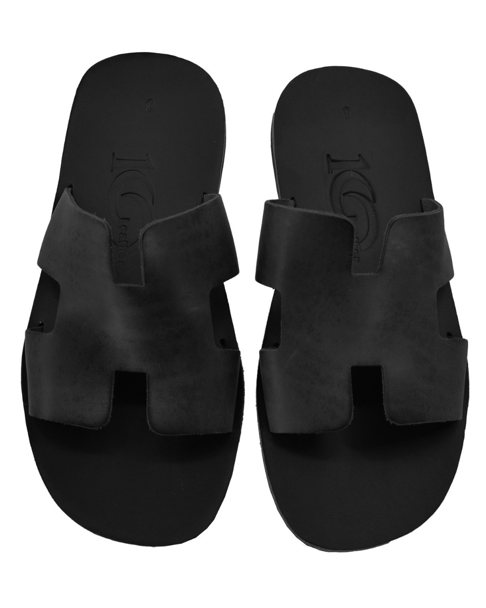 ΔΕΡΜΑΤΙΝΕΣ ΑΝΔΡΙΚΕΣ ΠΑΝΤΟΦΛΕΣ: 69-M-19/1G (BLACK) - Image 5