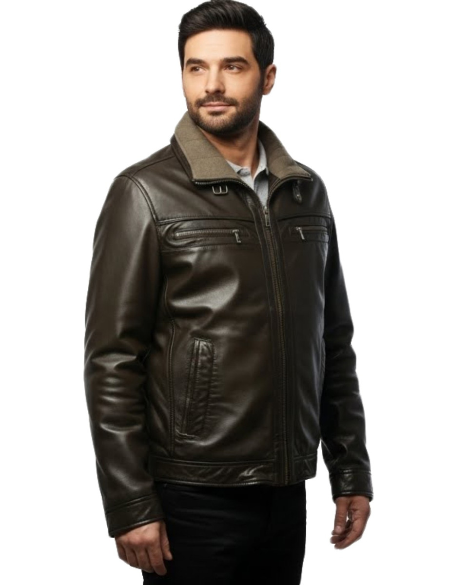 ΔΕΡΜΑΤΙΝΟ ΑΝΔΡΙΚΟ ΜΠΟΥΦΑΝ ΚΩΔΙΚΟΣ: 08-M-BRAD-NEW (BROWN) - Image 3