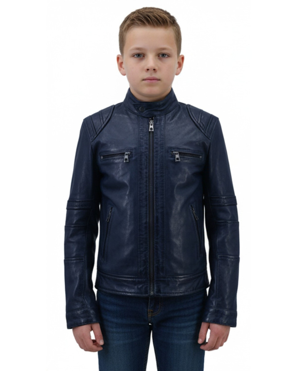 ΔΕΡΜΑΤΙΝΟ ΠΑΙΔΙΚΟ ΜΠΟΥΦΑΝ ΚΩΔΙΚΟΣ: 37-C-WILLIAM-KIDS (BLUE) - Image 3