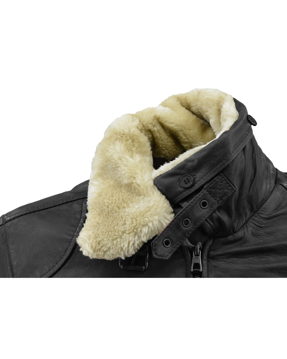 ΔΕΡΜΑΤΙΝΟ ΑΝΔΡΙΚΟ ΜΠΟΥΦΑΝ ΚΩΔΙΚΟΣ: 37-M-A2-PILOT (BLACK) - Image 7