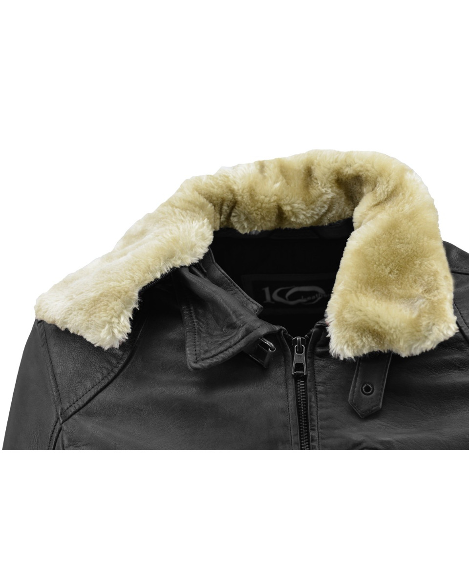 ΔΕΡΜΑΤΙΝΟ ΑΝΔΡΙΚΟ ΜΠΟΥΦΑΝ ΚΩΔΙΚΟΣ: 37-M-A2-PILOT (BLACK) - Image 8