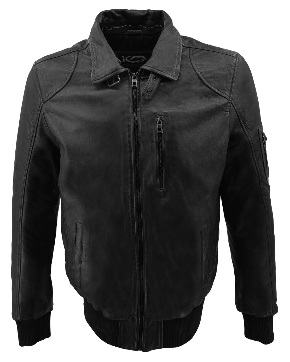 ΔΕΡΜΑΤΙΝΟ ΑΝΔΡΙΚΟ ΜΠΟΥΦΑΝ ΚΩΔΙΚΟΣ: 37-M-A2-PILOT (BLACK) - Image 5