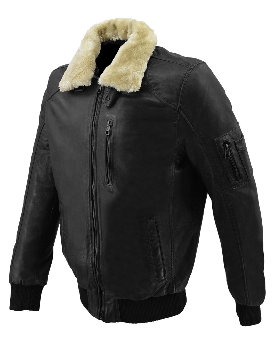 ΔΕΡΜΑΤΙΝΟ ΑΝΔΡΙΚΟ ΜΠΟΥΦΑΝ ΚΩΔΙΚΟΣ: 37-M-A2-PILOT (BLACK) - Image 9
