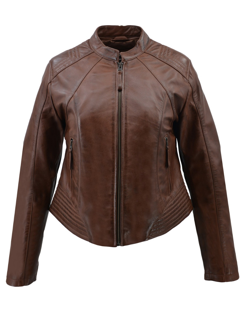 ΔΕΡΜΑΤΙΝΟ ΓΥΝΑΙΚΕΙΟ ΜΠΟΥΦΑΝ ΚΩΔΙΚΟΣ: 49-W-F-3 (COGNAC) - Image 5