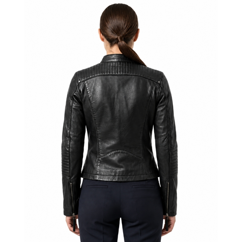 ΔΕΡΜΑΤΙΝΟ ΓΥΝΑΙΚΕΙΟ ΜΠΟΥΦΑΝ ΚΩΔΙΚΟΣ: 49-W-FRANCY (BLACK) - Image 2