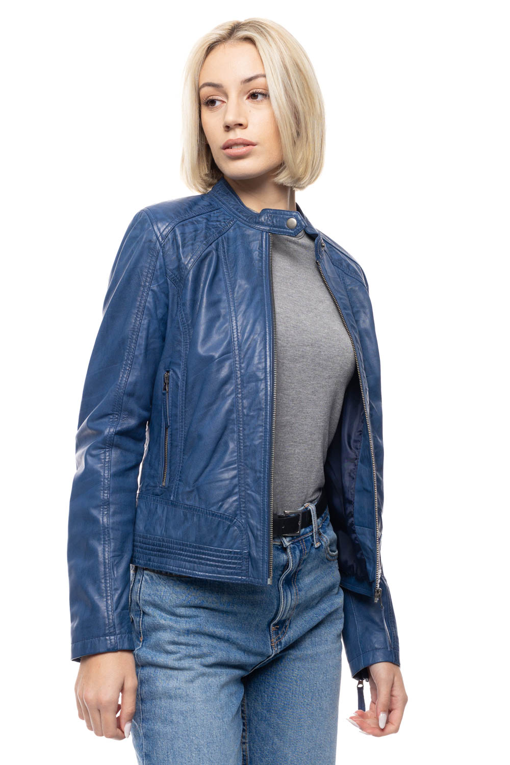 ΔΕΡΜΑΤΙΝΟ ΓΥΝΑΙΚΕΙΟ ΜΠΟΥΦΑΝ ΚΩΔΙΚΟΣ: 49-W-DORIANA (DENIM) - Image 6