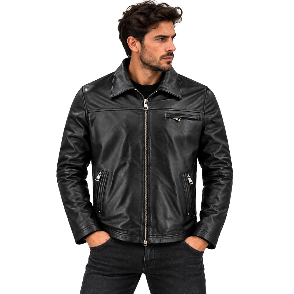 ΔΕΡΜΑΤΙΝΟ ΑΝΔΡΙΚΟ ΜΠΟΥΦΑΝ ΚΩΔΙΚΟΣ: 08-M-EAMON-E(BLACK) - Image 2