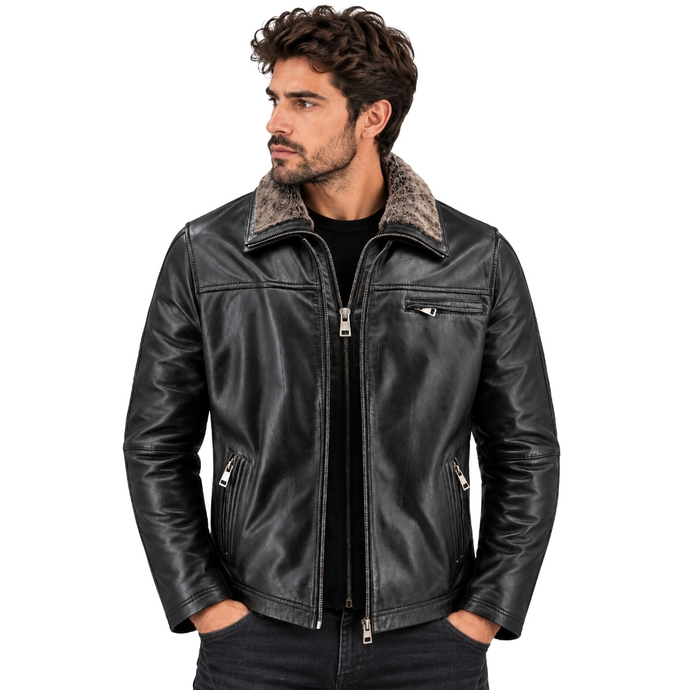 ΔΕΡΜΑΤΙΝΟ ΑΝΔΡΙΚΟ ΜΠΟΥΦΑΝ ΚΩΔΙΚΟΣ: 08-M-EAMON-E(BLACK)