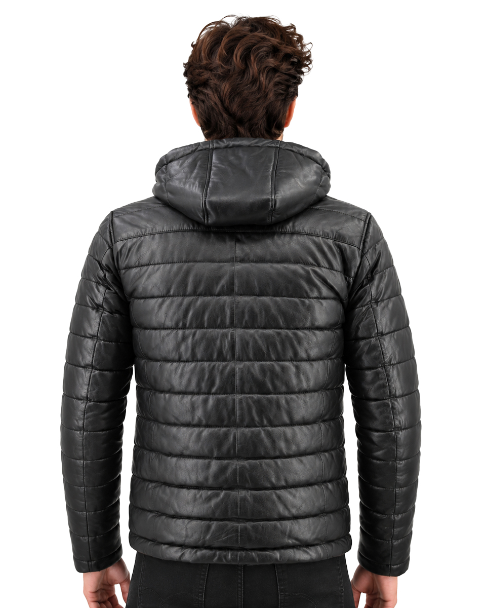 ΔΕΡΜΑΤΙΝΟ ΑΝΔΡΙΚΟ ΜΠΟΥΦΑΝ ΚΩΔΙΚΟΣ: 08-M-GP-2402(BLACK) - Image 2