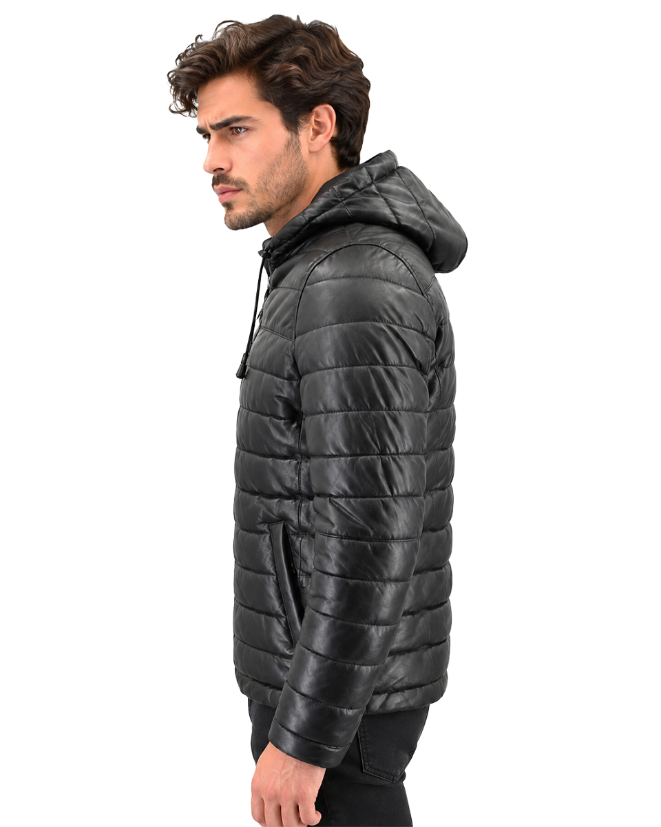 ΔΕΡΜΑΤΙΝΟ ΑΝΔΡΙΚΟ ΜΠΟΥΦΑΝ ΚΩΔΙΚΟΣ: 08-M-GP-2402(BLACK) - Image 4