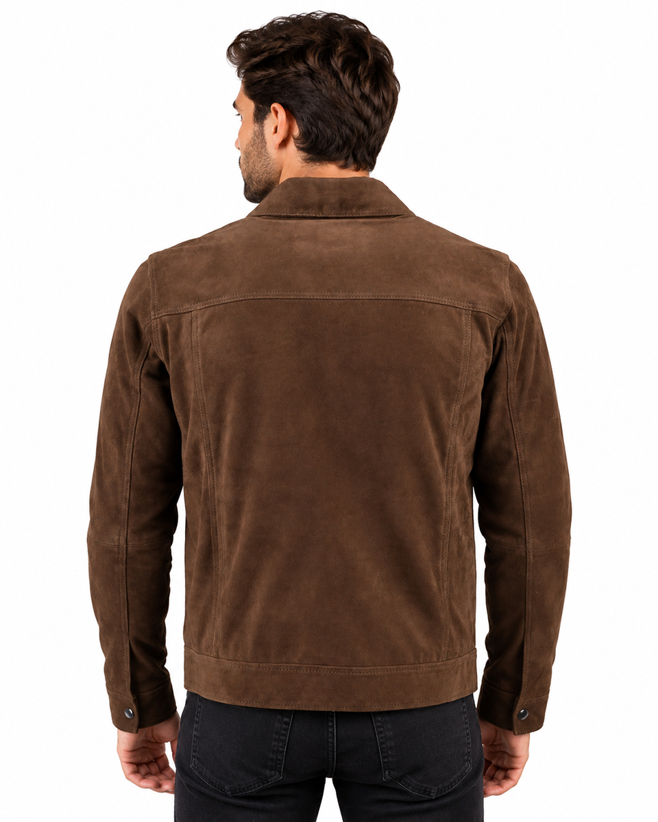 ΔΕΡΜΑΤΙΝΟ ΑΝΔΡΙΚΟ ΜΠΟΥΦΑΝ ΚΩΔΙΚΟΣ: 08-M-LEATHER TRUCKER(D.BROWN) - Image 3