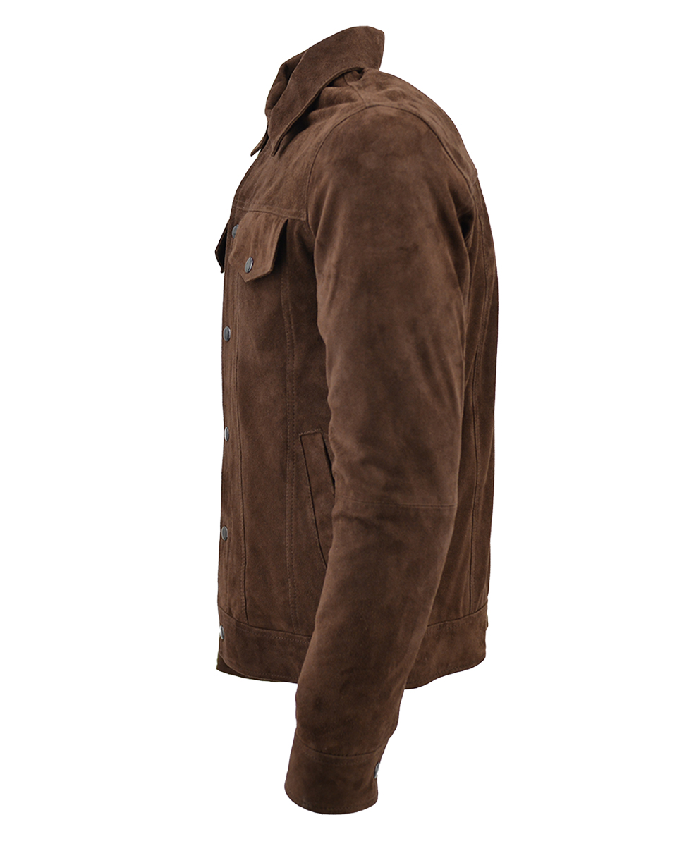 ΔΕΡΜΑΤΙΝΟ ΑΝΔΡΙΚΟ ΜΠΟΥΦΑΝ ΚΩΔΙΚΟΣ: 08-M-LEATHER TRUCKER(D.BROWN) - Image 8