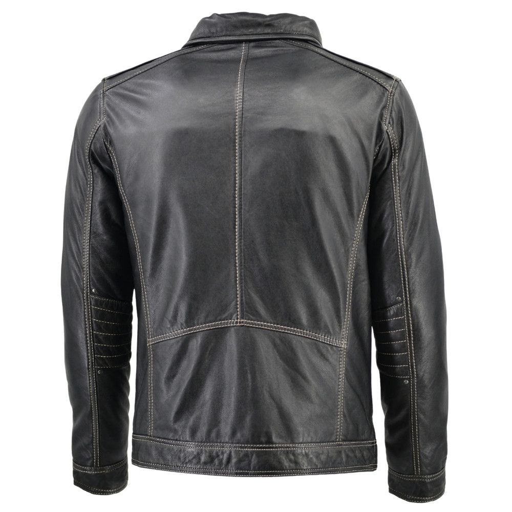 ΔΕΡΜΑΤΙΝΟ ΑΝΔΡΙΚΟ ΜΠΟΥΦΑΝ ΚΩΔΙΚΟΣ: 08-M-STEEVEN(BLACK) - Image 12