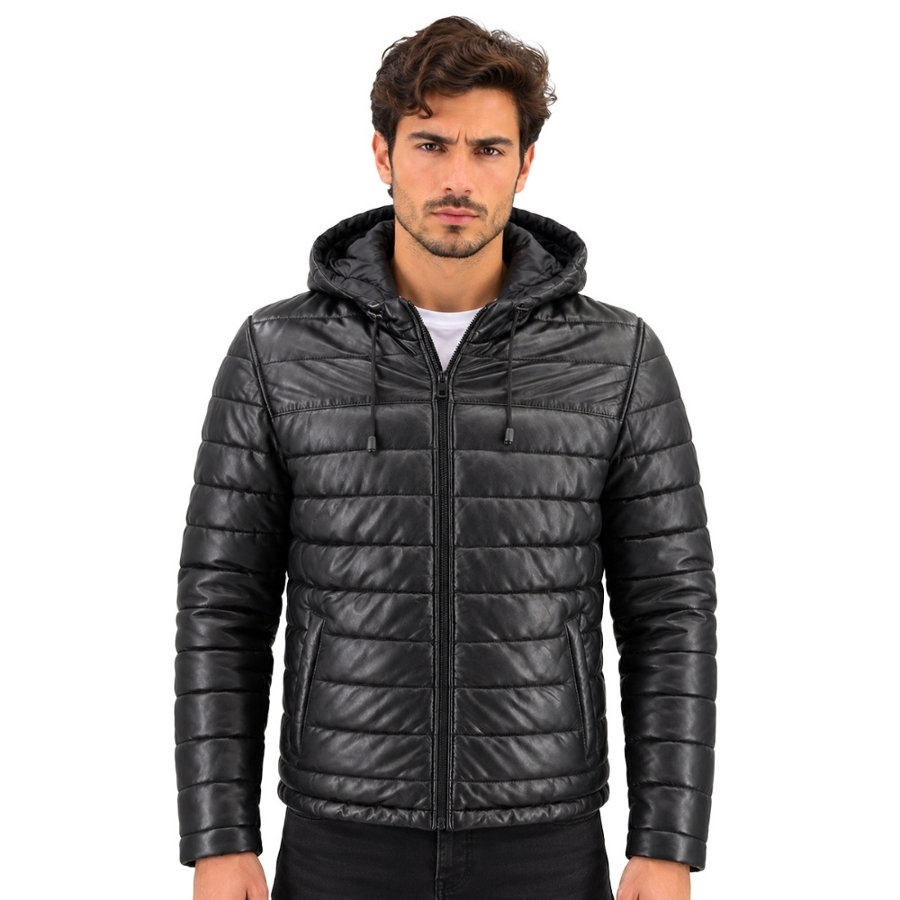 ΔΕΡΜΑΤΙΝΟ ΑΝΔΡΙΚΟ ΜΠΟΥΦΑΝ ΚΩΔΙΚΟΣ: 08-M-GP-2402(BLACK)