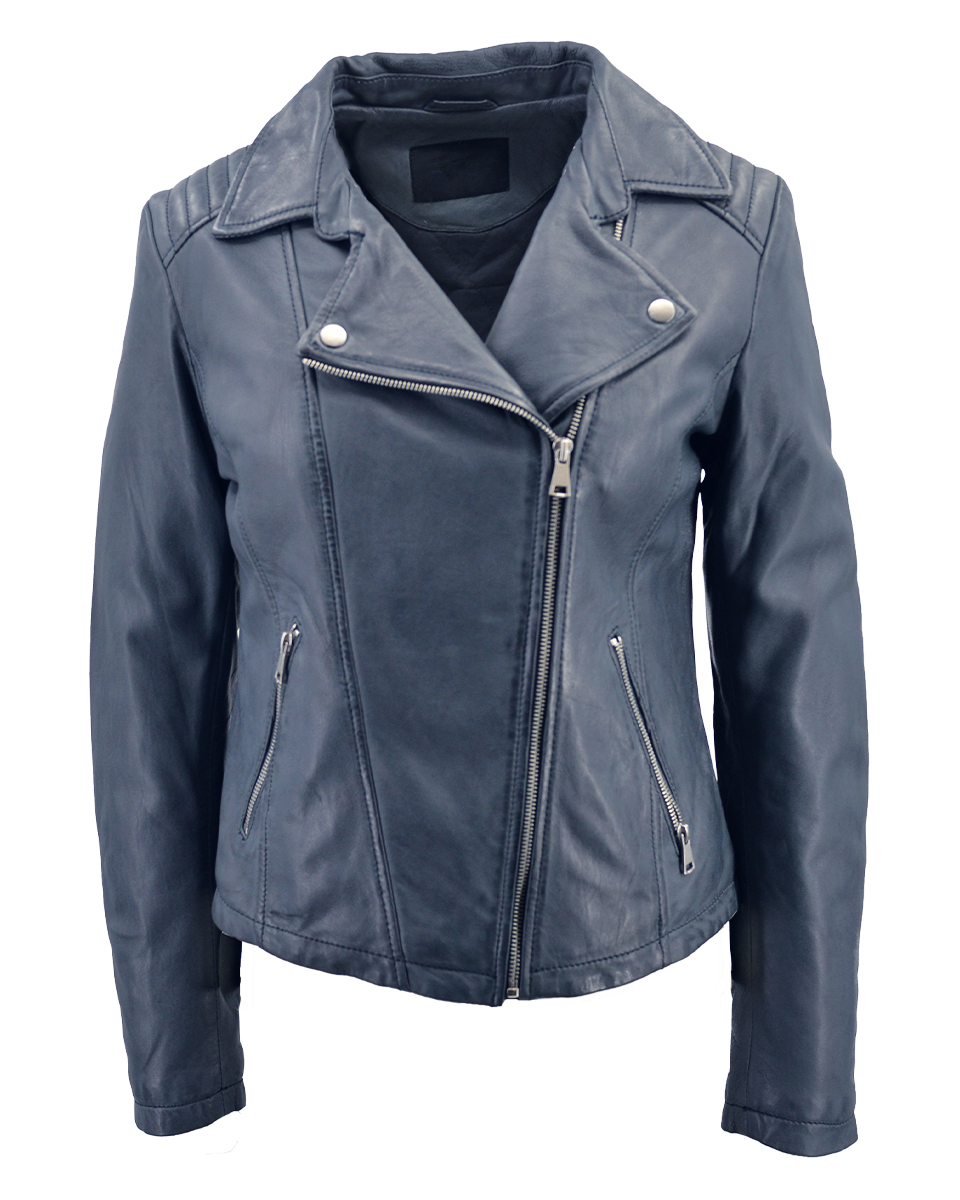 ΔΕΡΜΑΤΙΝΟ ΓΥΝΑΙΚΕΙΟ ΜΠΟΥΦΑΝ ΚΩΔΙΚΟΣ: 08-W-BIKER-L(NAVY) - Image 5